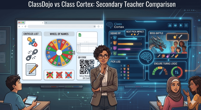 ClassDojo vs Class Cortex comparison for secondary school teachers - feature breakdown 2026