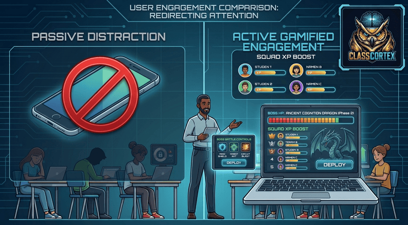 Classroom engagement strategies after Australian school phone bans using gamified XP and Boss Battle