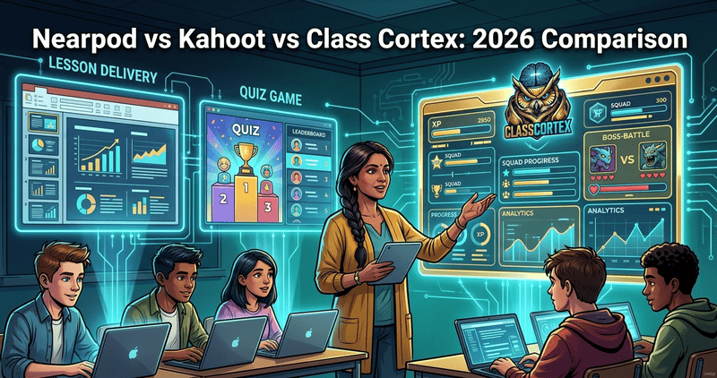 Nearpod vs Kahoot vs Class Cortex comparison for teachers in 2026