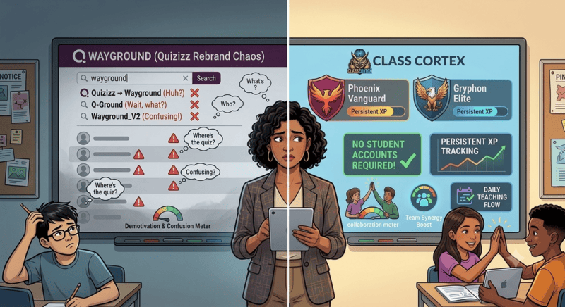 Quizizz and Wayground vs Class Cortex comparison for classroom management in 2026