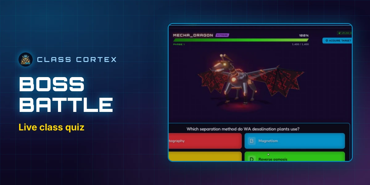 Class Cortex live multiplayer Boss Battle screen