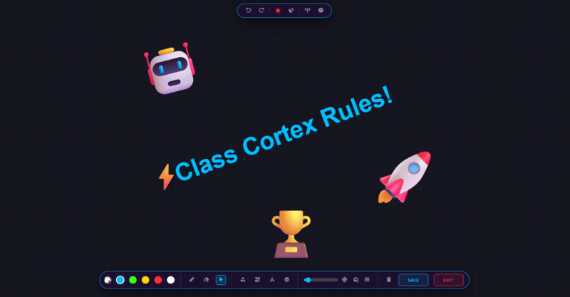 Class Cortex live collaborative whiteboard